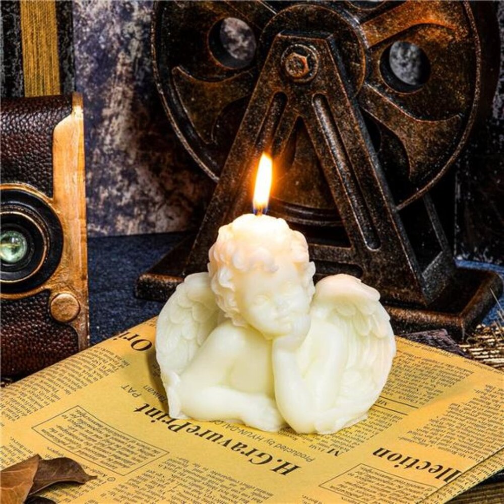 2 Piece Angel Soy Scented Candle Set Vegan Wax Home Decor - Picture 5 of 7